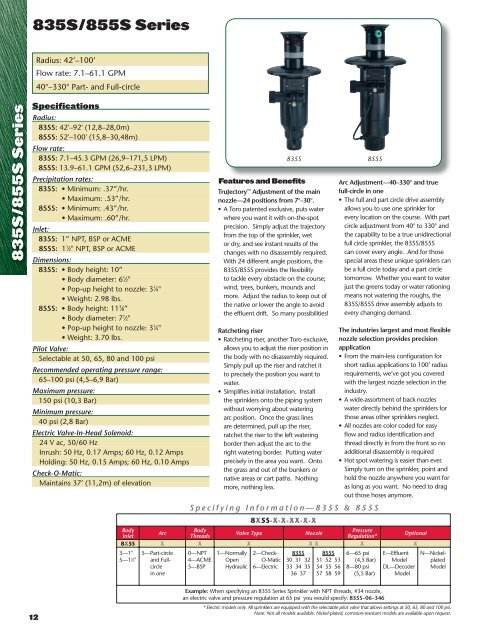 Golf Irrigation Catalog - Toro