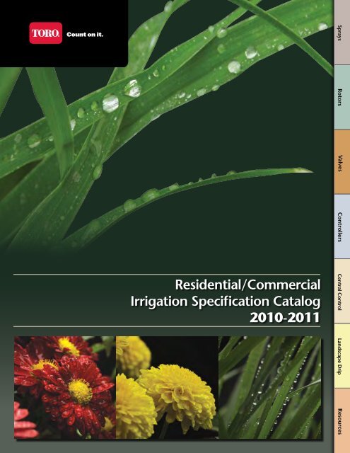 Residential/Commercial Irrigation Specification Catalog 2010 Residential/Commercial Irrigation Specification Catalog 2010