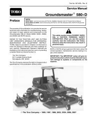 Groundsmaster 580-D Service Manual - Toro