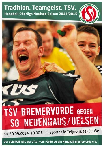 TSV BREMERVÖRDE - Hallenheft 20.09.2014