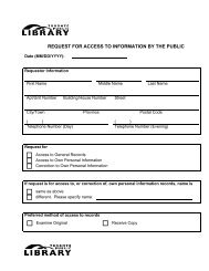 Request for Access to Information by the Public Form