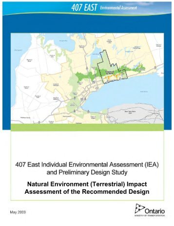 407 East Environmental Assessment 2009 - Toronto Zoo