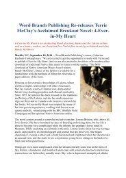 Word Branch Publishing Re-releases Terrie McClay’s Acclaimed Breakout Novel: 4-Ever-in-My Heart