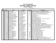 BUILDING PERMIT RECORD - City of Torrance