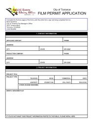 FILM PERMIT APPLICATION - City of Torrance