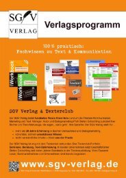 Verlagsprogramm SGV Verlag