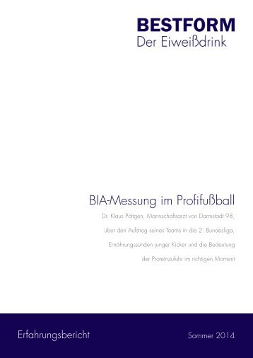 BESTFORM: BIA-Messung im Profifußball