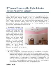 3 Tips on Choosing the Right Interior House Painter in Calgary