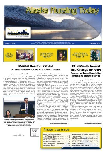 Alaska Nursing Today - Sept. 2014