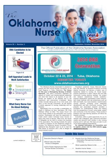 The Oklahoma Nurse - Sept. 2014