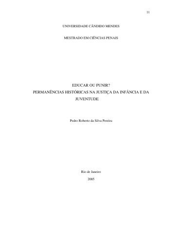 Educar ou Punir? Permanências Históricas na Justiça da Infância