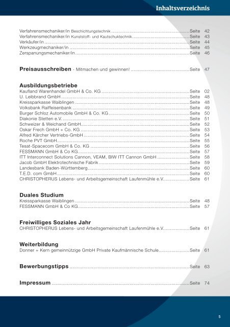 AUSBILDUNGPLÄTZE, FERTIG , LOS - Rems-Murr-Kreis 2015/16