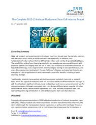 JSB Market Research: Complete 2012-13 Induced Pluripotent Stem Cell Industry Report