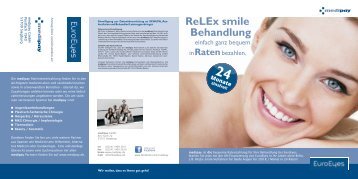 Finanzierungsantrag für eine ReLEx smile Behandlung