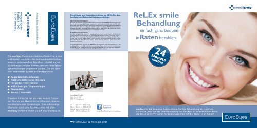 Finanzierungsantrag für eine ReLEx smile Behandlung