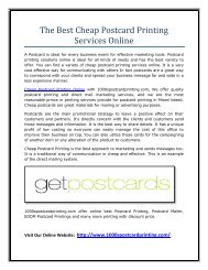The Best Cheap Postcard Printing Services Online