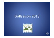Golfsaison 2013