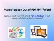 Best and Easy Method for Turning PDF /PPT/Word to Flash Flip Books