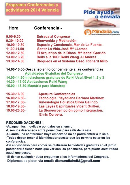 Valencia 2014 Congreso Dia Reiki