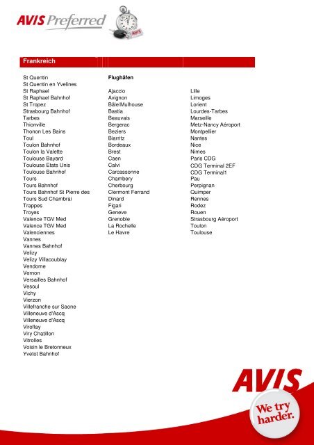 Avis Preferred Stationen_D