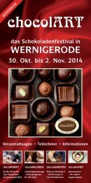 Programmheft zur chocolART in Wernigerode