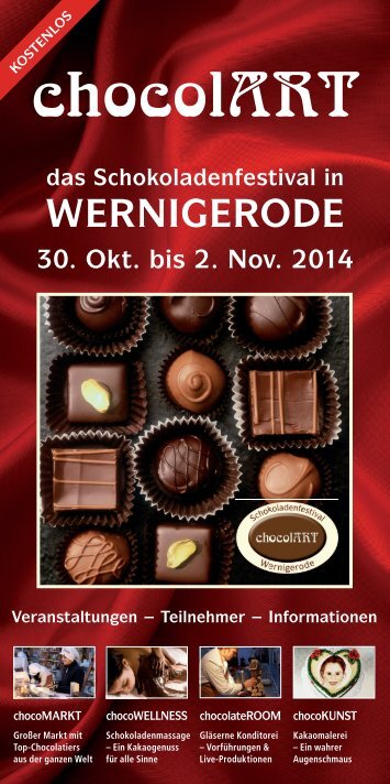 Programmheft zur chocolART in Wernigerode