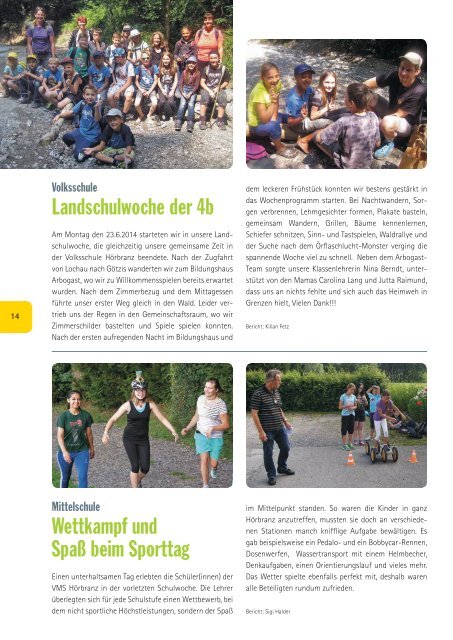 Hörbranz aktiv - September 2014 - Energieregion Leiblachtal