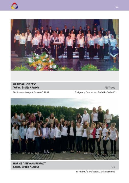 International Choir Competition and Festival Vrnjačka Banja 2014 - Program Book