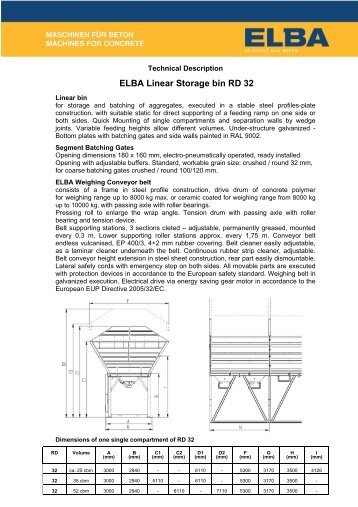 ELBA Linear Storage bin RD 32