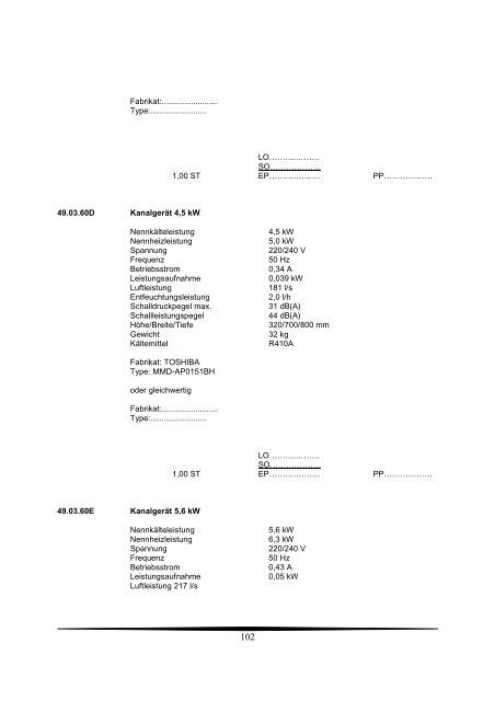 Ausschreibungstexte Gesamt 2009