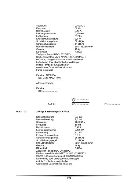 Ausschreibungstexte Gesamt 2009