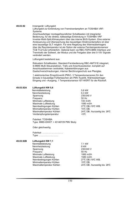 Ausschreibungstexte Gesamt 2009