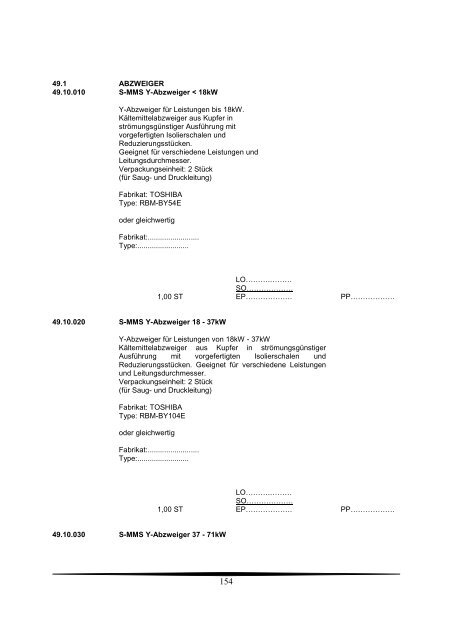 Ausschreibungstexte Gesamt 2009