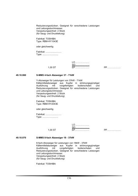 Ausschreibungstexte Gesamt 2009