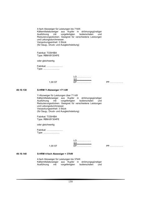 Ausschreibungstexte Gesamt 2009