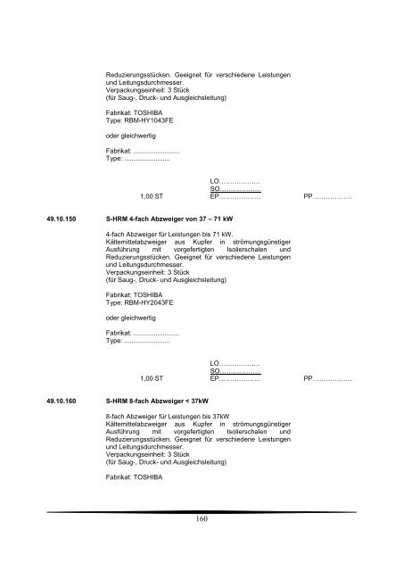 Ausschreibungstexte Gesamt 2009