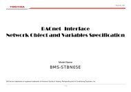 BACnet Interface Network Object and Variables Specification