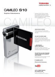 Laden Sie hier das Datenblatt CAMILEO S10 herunter - Toshiba