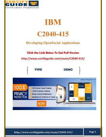 C2040-415 CertifyGuide Passing Guarantee Exam PDF.pdf