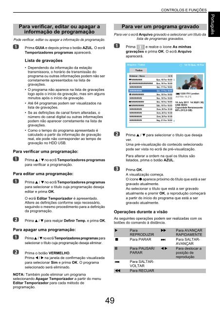 MANUAL DO UTILIZADOR - Toshiba-OM.net