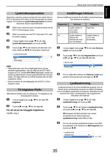 ANVÄNDARHANDBOK - Toshiba-OM.net