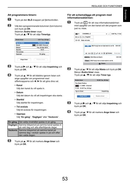 ANVÄNDARHANDBOK - Toshiba-OM.net