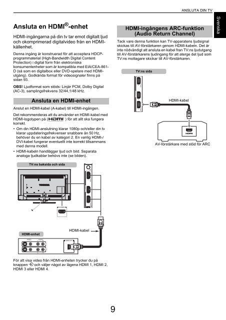 ANVÄNDARHANDBOK - Toshiba-OM.net