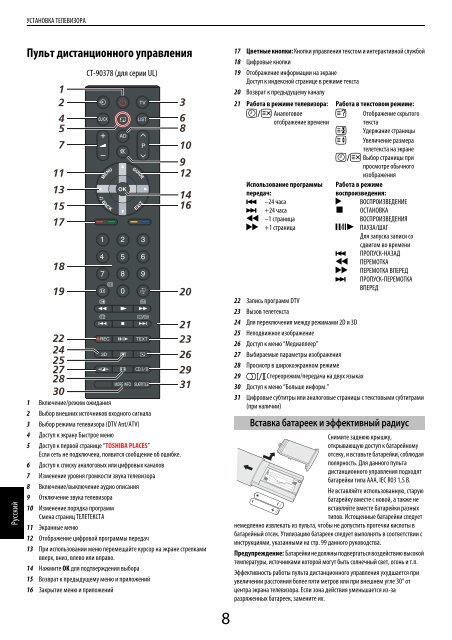 TL9*8 цифровая Серия TL969 цифровая Серия ... - Toshiba-OM.net