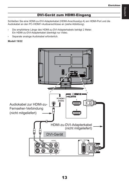 19/22/26/32AV73*G /AV73*G1 und 32/40KV73*G ... - Toshiba-OM.net