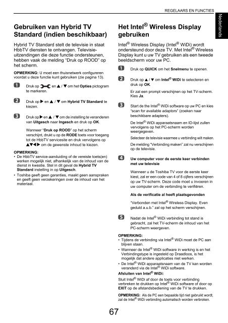 GEBRUIKERSHANDLEIDING - Toshiba-OM.net