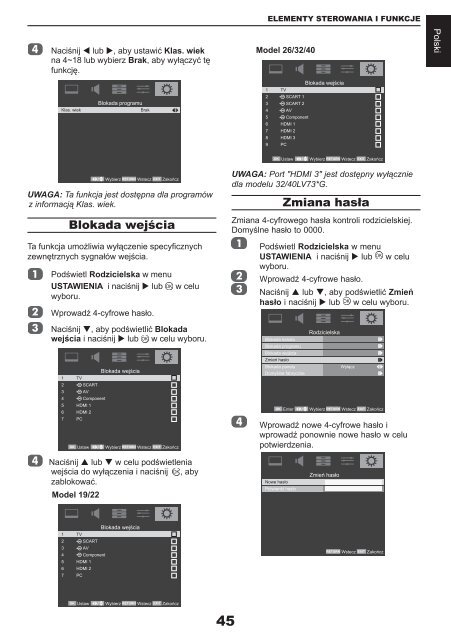 19/22/26/32AV73*G /AV73*G1 i 32/40LV73*G ... - Toshiba-OM.net