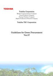 Guidelines for Green Procurement Ver.07 - Toshiba Tec