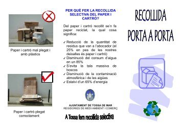 Paper i cartrÃ³ mal plegat i amb plÃ stics Paper i cartrÃ³ ... - Tossa de Mar