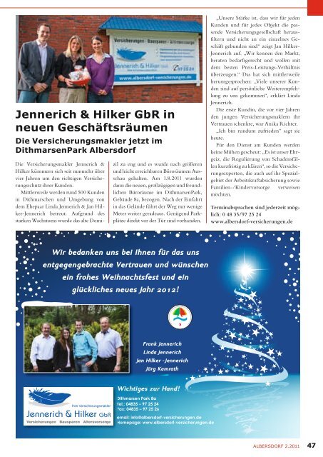 Ihr Weihnachtsbote 2011 - Gewerbeverein Albersdorf